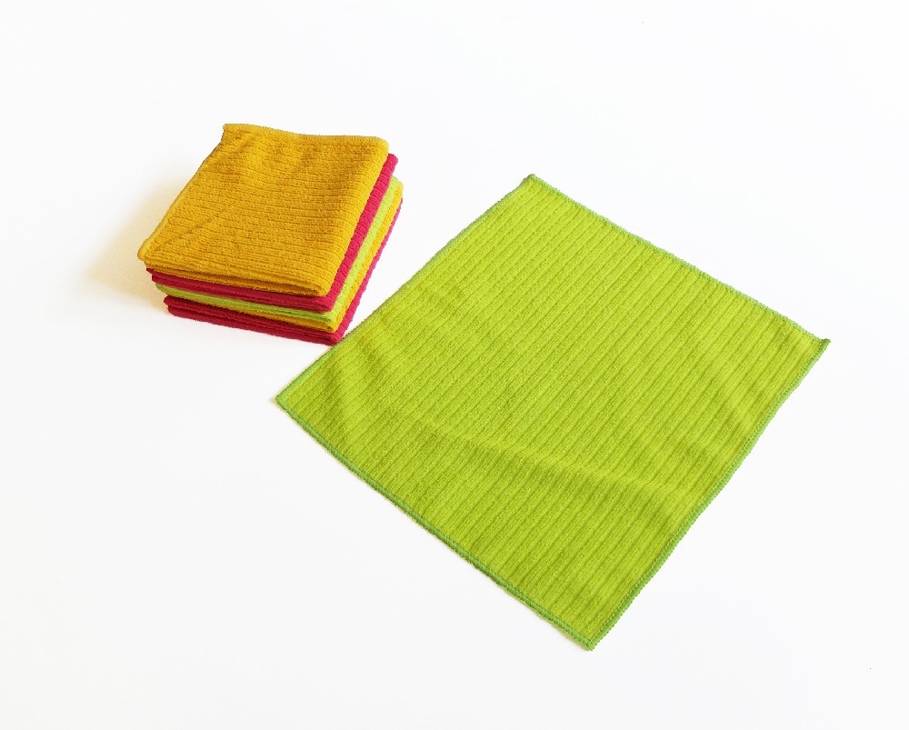 Colored jacquard striped square towel