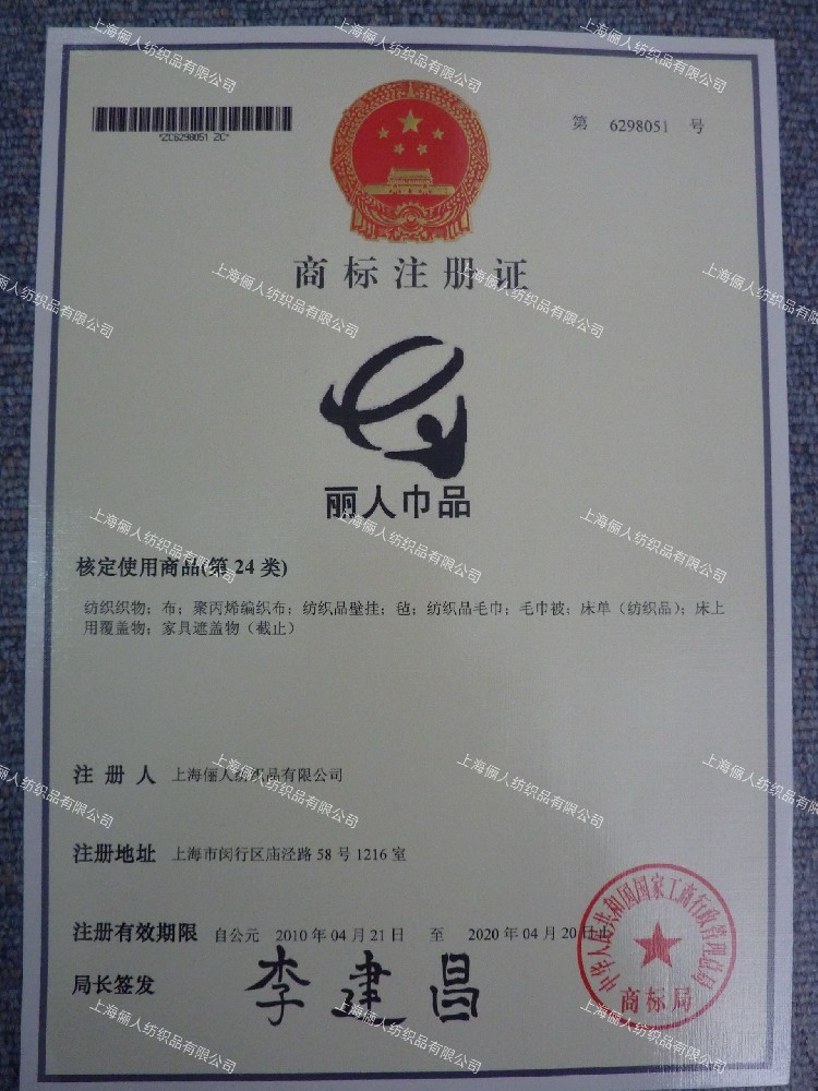 Trademark Registration Certificate
